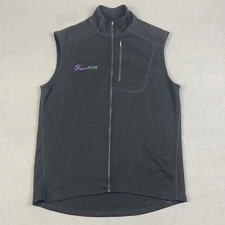 Ibex Vest Mens Extra Large Black Merino Wool Full Zip Outdoor Hiking USA