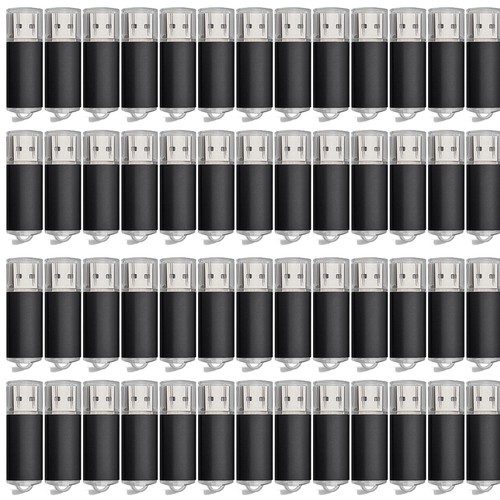 Kootion 100Stück 2GB USB 2.0 Metal Speichermedien USB Stick Memory Stick Schwarz - Afbeelding 1 van 14