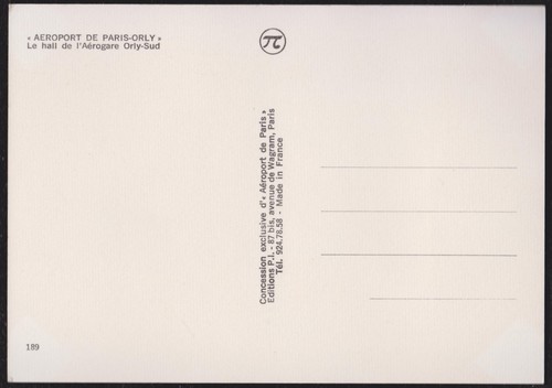 Aeroport De Paris Orly Frankreich Luftfahrt Postkarte - Bild 2 von 2