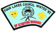 1982 Winter Four Lakes Council Patch Wisconsin WI Boy Scouts BSA