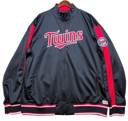 Minnesota Twins Herren XL schwarz/rot durchgehender Reißverschluss Patches bestickte Nähte Jacke - Bild 2 von 11