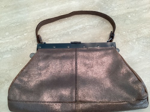 Vtg Patricia Nash gold Leather BoHo Hand Bag Top Handle Purse Satchel - Picture 4 of 6