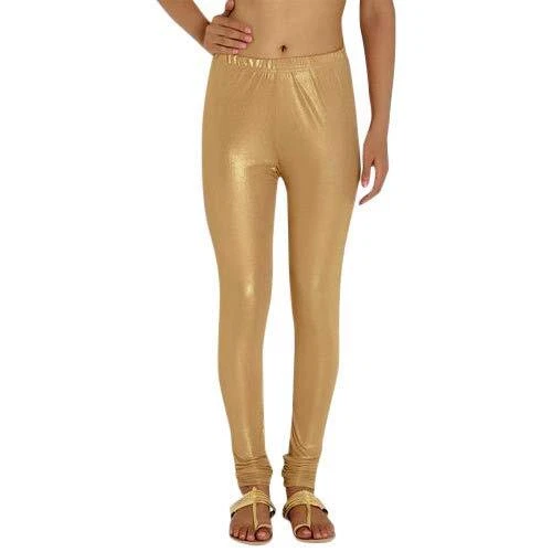 New Women's Metallic Gold Shimmer Leggings Skinny Ankle Jegging Junior's  Size 15 | eBay