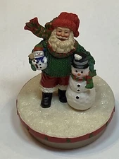 Our America Yankee Candle Jar Topper Santa Claus Holiday Christmas Snowman Baby