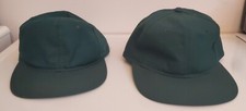 2 Vtg Youngan Wool/Polyester Solid Green Hats Sz Medium