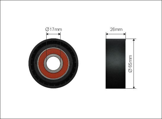 CAFFARO 500019 Tensioner Pulley, V-ribbed belt for BMW