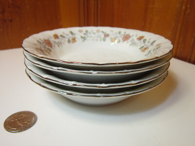 4 Vintage Sheffield Bouquet Porcelain Fine China 5 1/2'' Dessert Bowls BQT-2 NEW