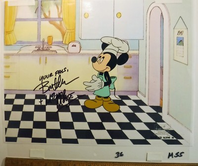 ❤️Disney cel Mickey Mouse Works original Production c1999 Signed