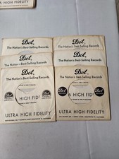 45 RPM 7" RECORD SLEEVES CO. SLEEVE 6 PACK SEE PHOTOS - Dot SLV15 2