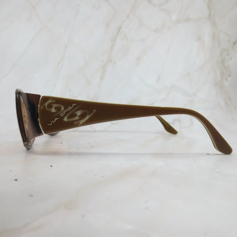 Gafas de sol Via Spiga marco 407-S 58X para mujer marrón borde completo de gran tamaño 54-18-125 Foto 3 de 4