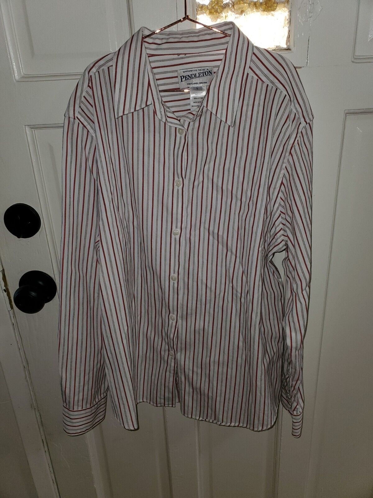 Pendleton Striped Button Down Shirt Long Sleeve C… - image 1