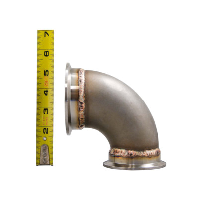 CXRacing 3''-2.5'' Cast Stainless 90 Degree Reducer Elbow Pipe Tube Vband Flange