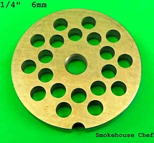 1/4" (6 mm) replacement plate for Chefs Choice meat grinder STAINLESS STEEL