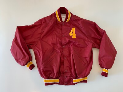VTG DELONG Snap Button Nylon Varsity Jacker Large PONDEROSA #4 Made in USA