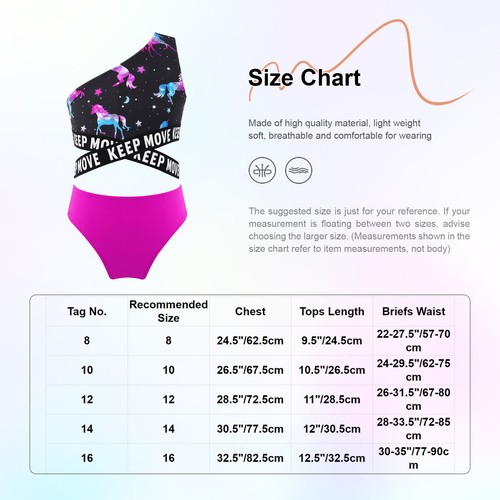 Kids Girls Swimwear Hawaii Bathing Suit Print Crop Tops And Briefs Set Summer - Picture 49 of 66