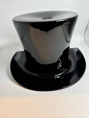 Vintage schöne Blenko schwarz Ebenholz Glas Zylinder Hut Weinkühler Eiskübel Vase - Bild 5 von 17