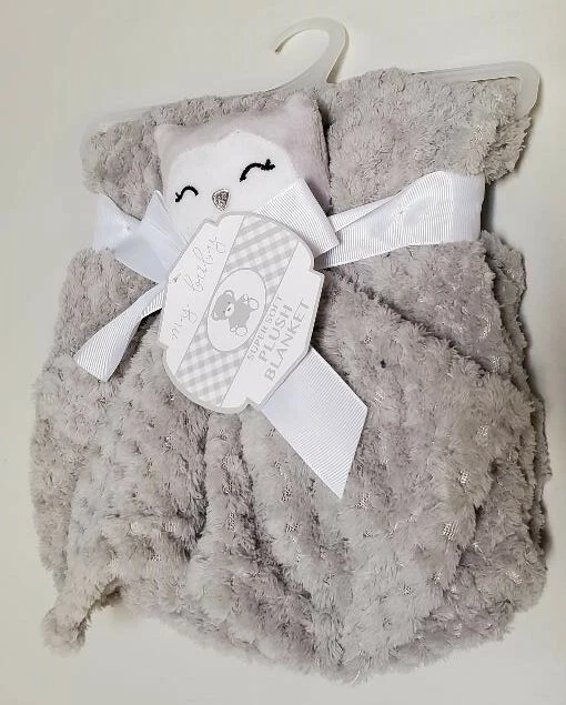 My Baby Gray Cat super soft plush blanket. 30 X 30 New