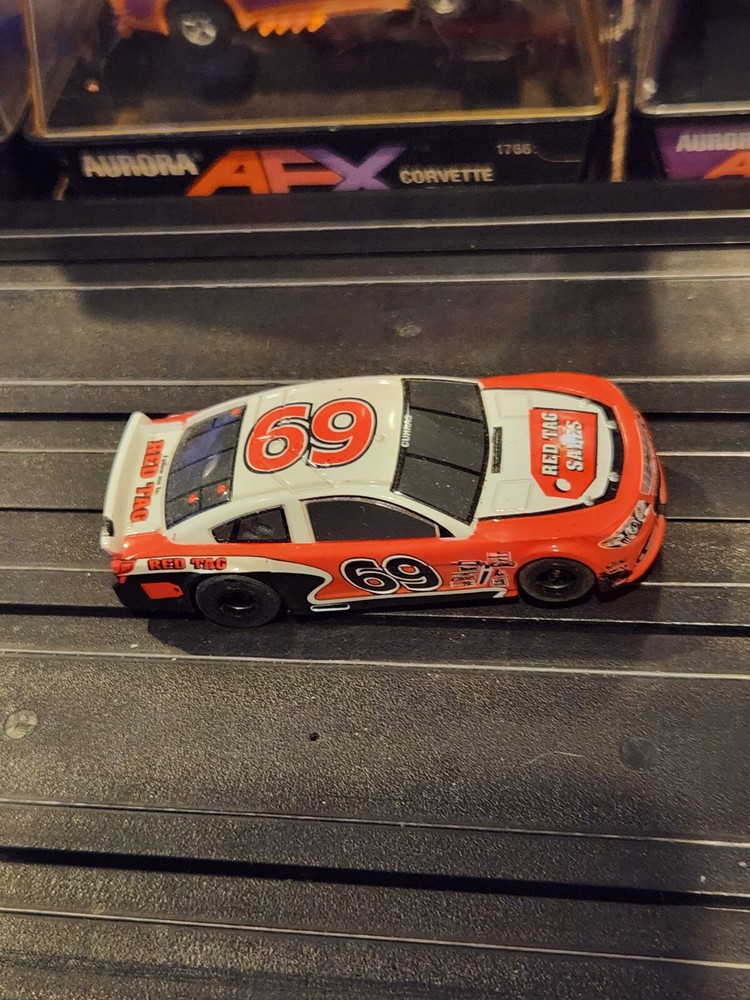 AFX Mega G+ Red Tag Chevy Stocker Red White Black 69 HO Slot Car Rare Collectible