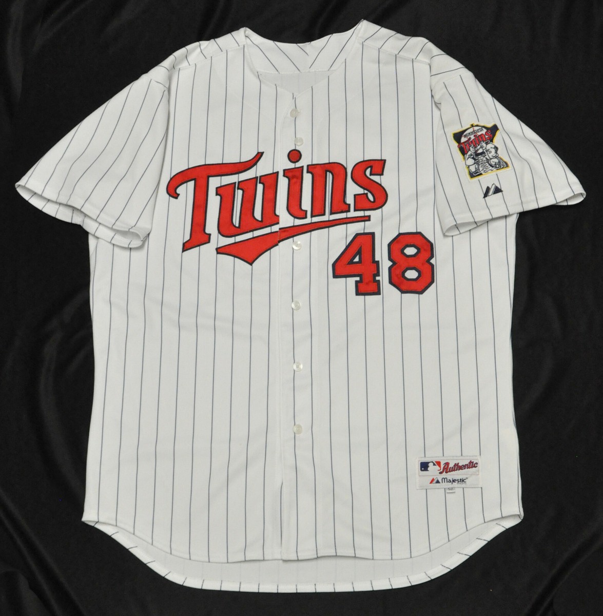 ウェア Majestic MINNESOTA #48 TORI I HUNTER Torii Hunter Minnesota Twins Majestic Jersey Authentic Pin
