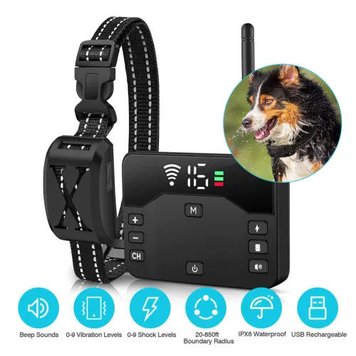 Recinzione Elettrica per Cani 2 in 1 Wireless Recinzione per Cani Collare Sistema di Contenimento per Animali Domestici - Foto 49 di 68