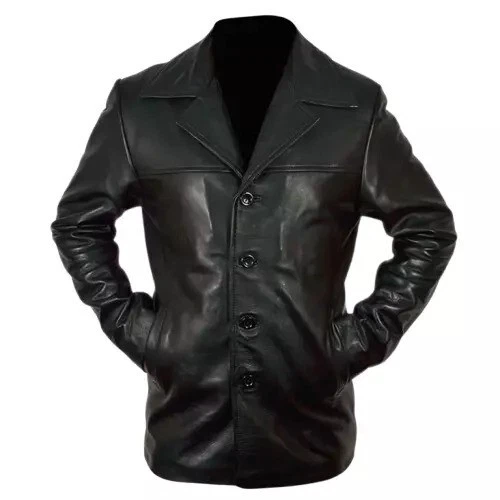 Abrigo chaqueta vintage negro clásico Training Day Denzel Washington Foto 2 de 4