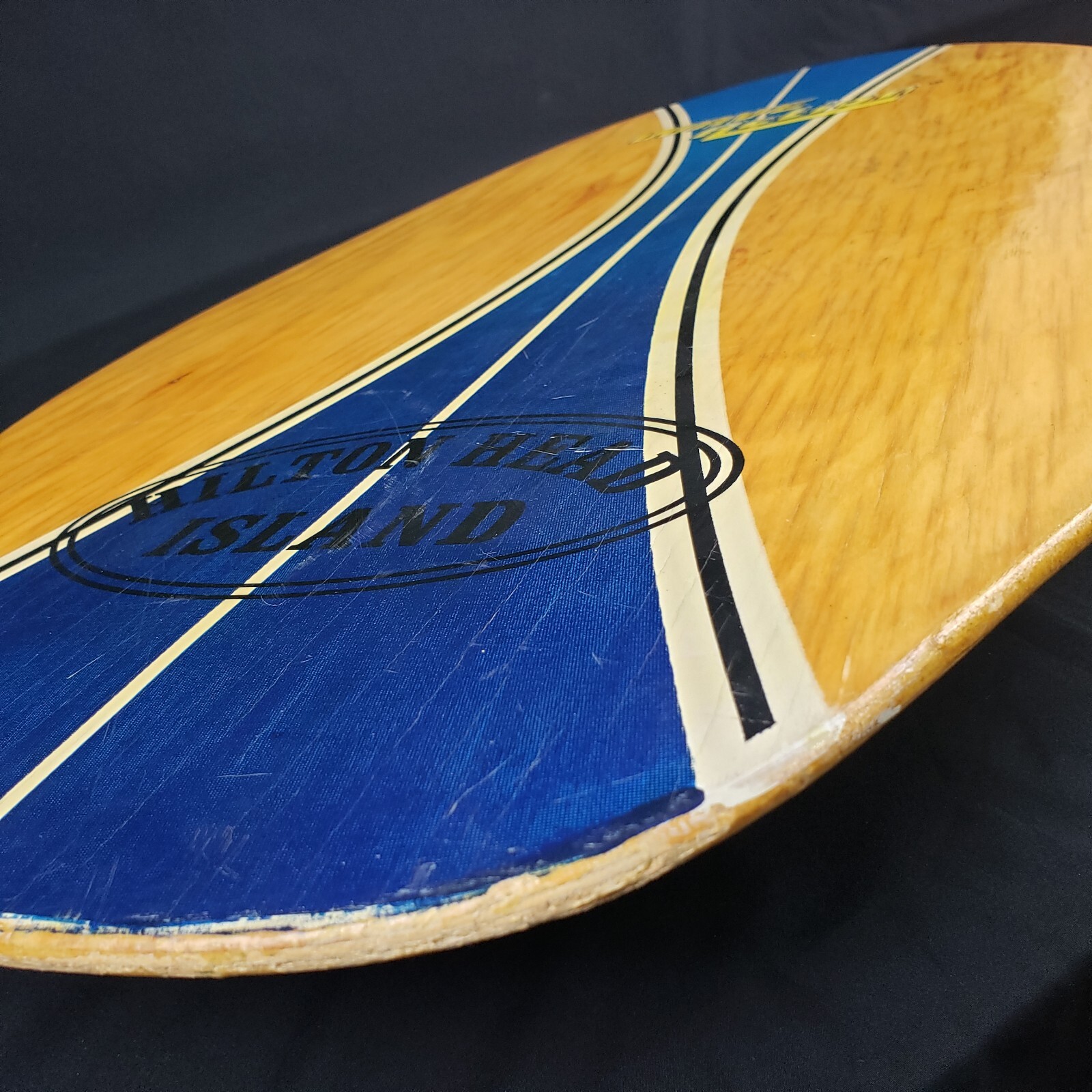 Vintage Wood Wave ActIon Skimboard Boogie Board Hilton Head Island