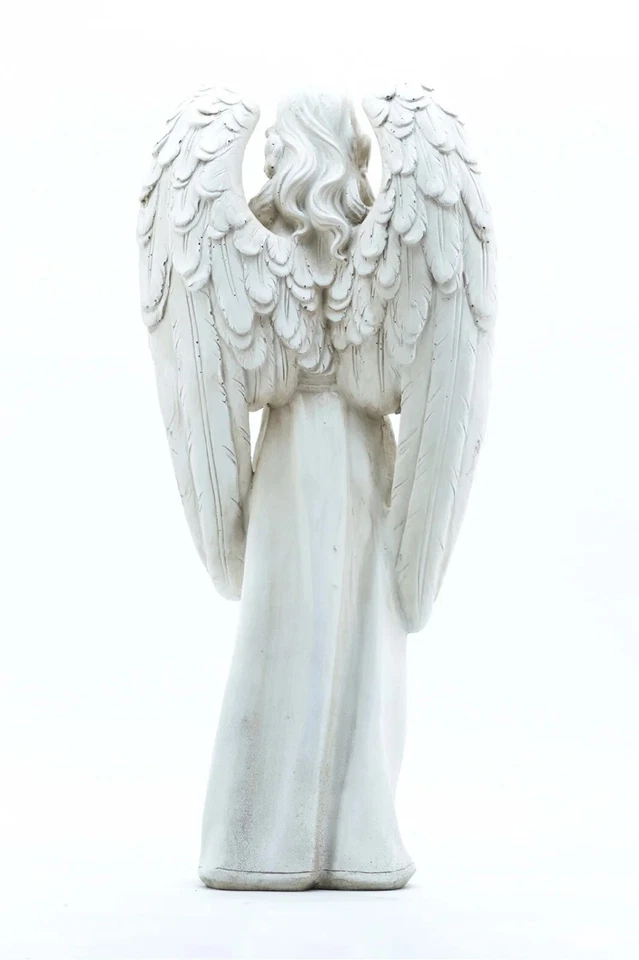 Garden Statue Standing Angel Resin Outdoor Patio Indoor Decorative Art Sculpture - Image 4 of 4