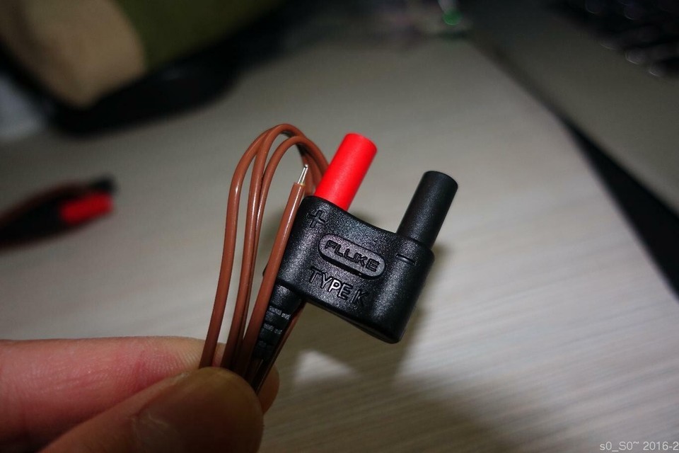 FLUKE Banana 80BKA Type K Thermocouple Probe For DMM Multimeter