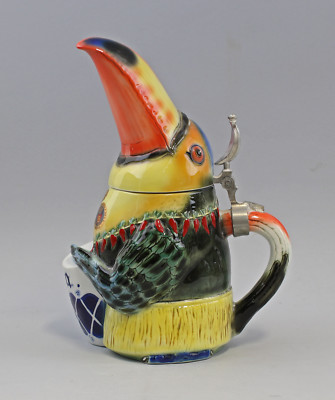 9959537-d Ens / Steel Porcelain Sammler-Bierkrug Toucan H28cm