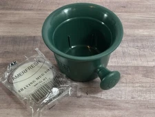 PRORASO Green Professional Shaving Mug Bowl Heavy Duty Barber Grade & Soap Set