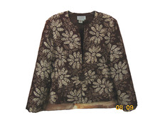 Womens 12 Adrianna Papell Evening Silk Jacket Blazer Beaded Special Occasion