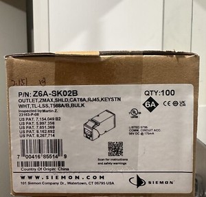  Z6A-SK02B (SIEMON) x 100 Per Box. Bulk/Lot  ( you are buying  per piece ) 