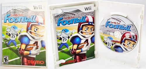 Tecmo Family Fun Football Nintendo Wii 2009 Complete With Game + Manual