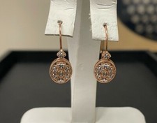 Beautiful Rose Gold Plated Sterling Silver Dangle Earrings by FAS