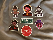Lot 7 FREDDY KRUEGER 1" to 2 1/2" ELM STREET Stickers FAST FREE Halloween