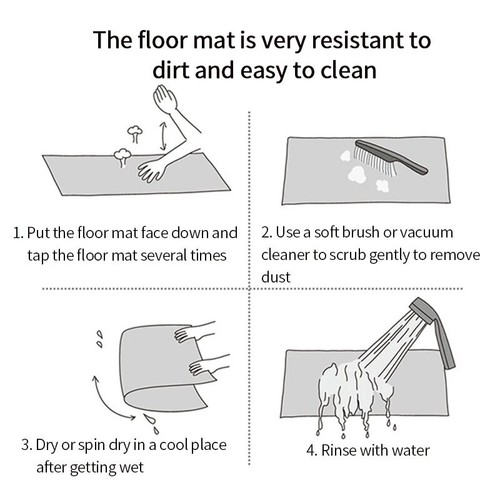 Anti-slip Doormat Dust Semicircle Entrance Mats Proof Area Rug Removable Floor - Picture 15 of 24