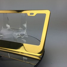 New Powder Coated Gold Stainless Steel License Plate Frame Holder Bracket New Powder Coated Gold Stainless Steel License Plate Frame Holder Bracket