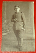 Cartolina foto cartolina soldato WW1 WWI nastro religioso EK baionetta nappa 1915 timbro