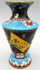 c1860 Rare & UNIQUE Japanese Cloisonne Vase Rare Unique Patterns & Conical Shape