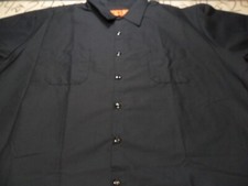 5XL NWOT Red Kap Navy Blue Pocket Mechanics Button Up Work Shirt