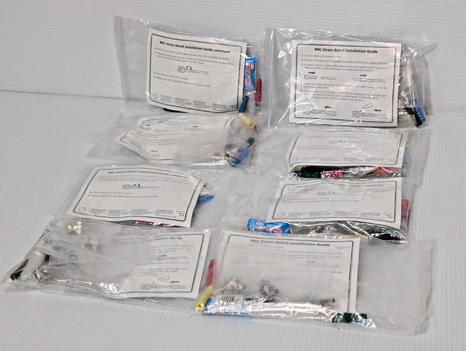 Lote de 8 Kit de instalación de alivio de tensión de cable Extron Electronics BNC, NUEVO EN CAJA Foto 2 de 4