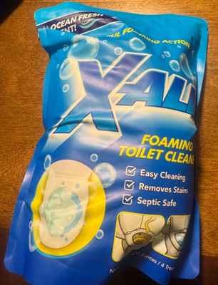 X-ALL Foaming Toilet Bowl Cleaner, Self-Activating Powder for Easy Cleaning