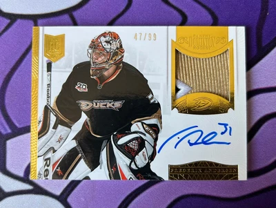2013-14 FREDERIK ANDERSEN /99 PANINI ON CARD AUTO PATCH RC #AP-FA - Image 1 of 2