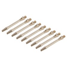 45mm Aluminum Dart Rods, Medium Thread 2Ba Stems 9pcs Brass 