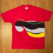 Vintage Benetton Cleaner Seas For Safer Surfing Shirt USA Made XL Single Stitch