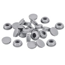 25Pcs Silicone Plugs Rubber Round Hole Plugs for 12-13mm Hole Grey
