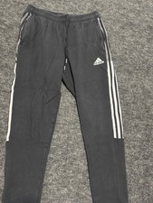 Adidas Essentials 3 Stripes Fleece Sweatpants Sz Large Women  s Black Joggers