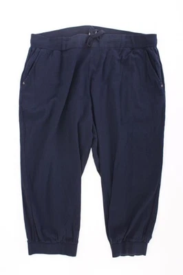 ✅ Pantalón café 7/8 para mujer talla 50, XXL azul de algodón ✅ - Imagen 1 de 4