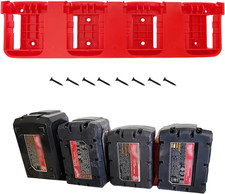 Battery Organizer Mount Holder Fit for Milwaukee M18 M12 Battery 1 for 12V 1 f