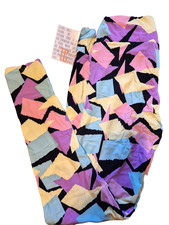 lularoe tc leggings neon geometric 80's NWT tall curvy